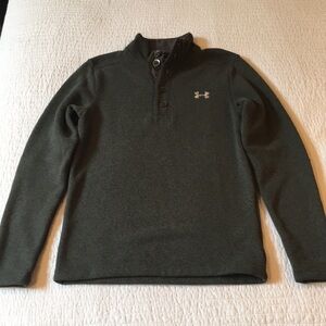 Under Armour ColdGear Specialist Storm gray fleece 1/4 button pullover